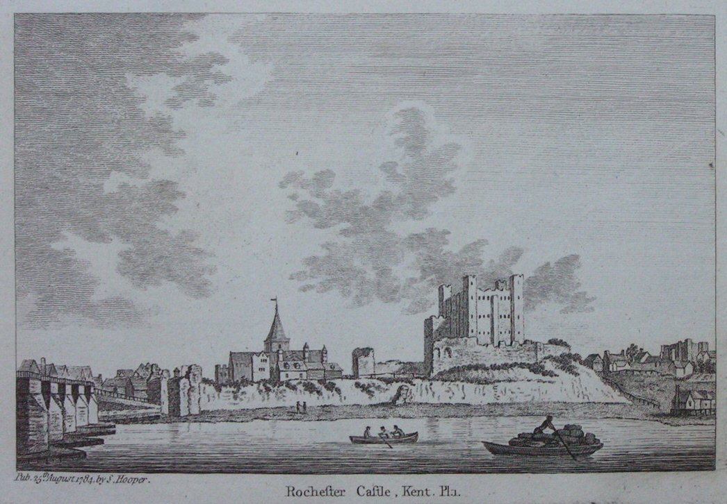 Print - Rochester Castle, Kent. Pl 1.
